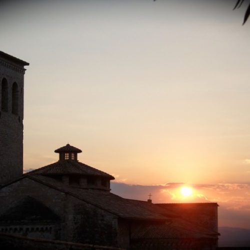 tramonto a S.Pietro- Assisi (x sito)